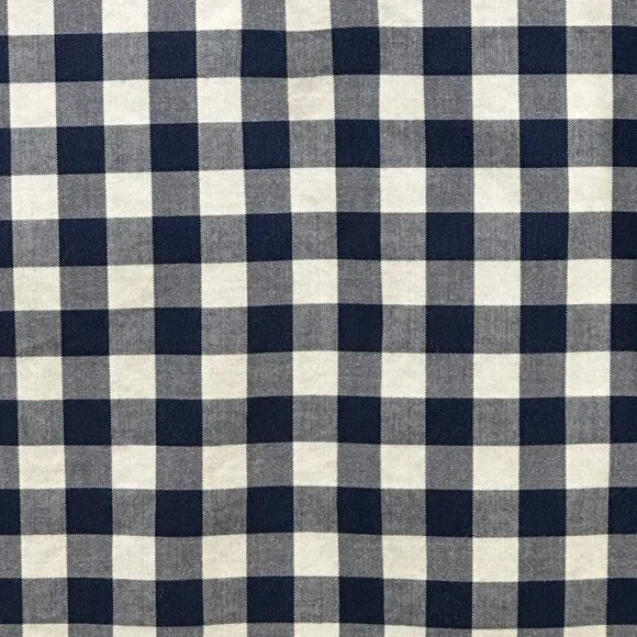 Hollister Navy Blue White Check Long Sleeve Preppy Button Down Shirt Size M - Picture 9 of 10